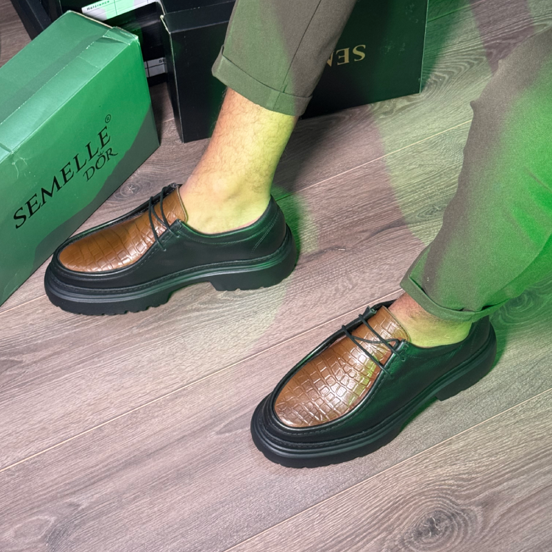 Croco Cuir chaussure - SM98